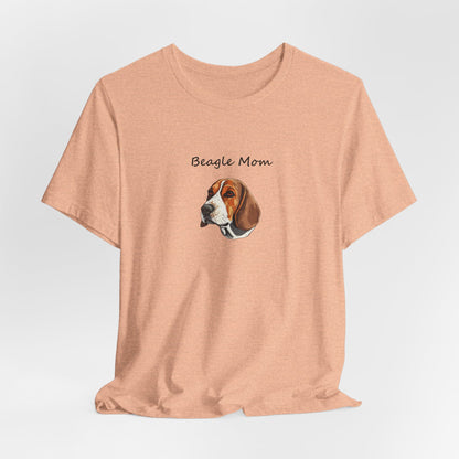 Beagle Lover Dog Mom Unisex Jersey Short Sleeve Tee, Gift for Her, Bella Canvas, Dog Mom Shirt, Dog Lover Gift, Birthday Gift, Dog Mom