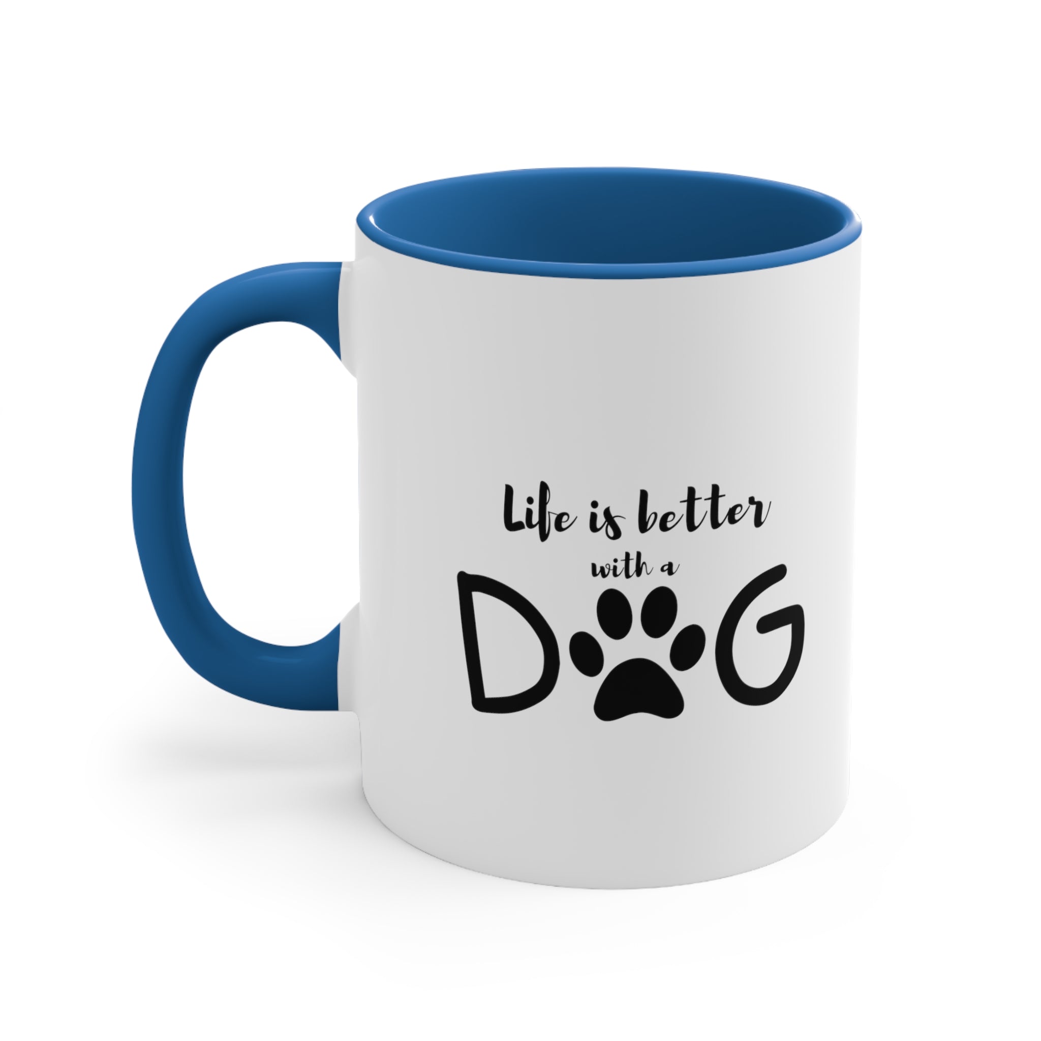 Life is Better with a Dog Custom Coffee Mug, 11oz Multi Colors Classic Style