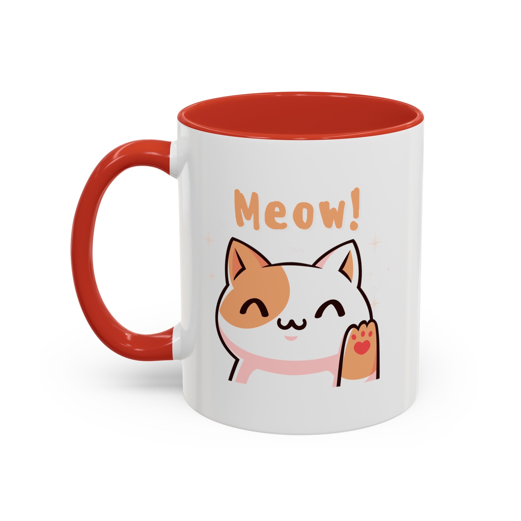 Cute Cat Classic Ceramic Coffee Mug, 11oz Multi Colors for Cat Lovers, Cat Mom, Cat People Gift, Fun Cat Mug