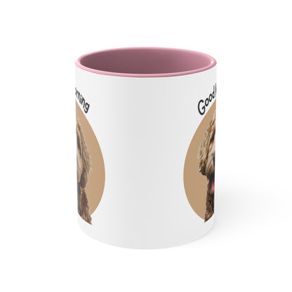 Custom Good Morning Doodle Dog Coffee Mug, 11oz Multi Colors Classic Style Dog Lover Gifts Special Dog Gifts Holiday Gifts Printify