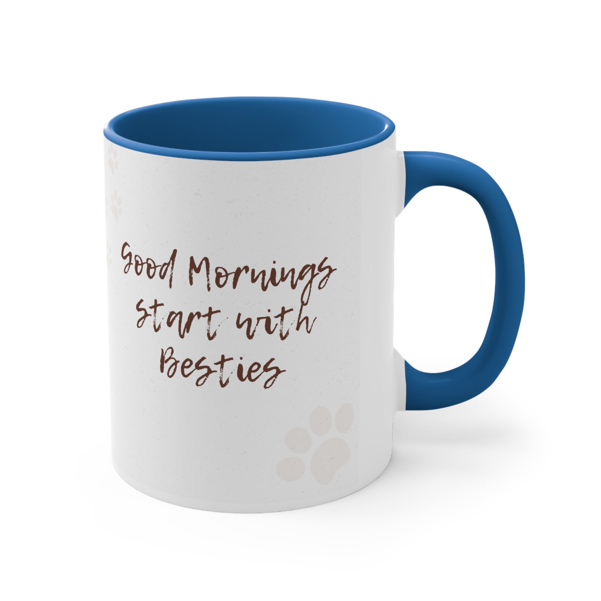 Special Mug Besties Forever Accent Coffee Mug, 11oz Gifts for Dog Lovers Pet Owners Coffee Mug Gifts Holiday Gifts Printify