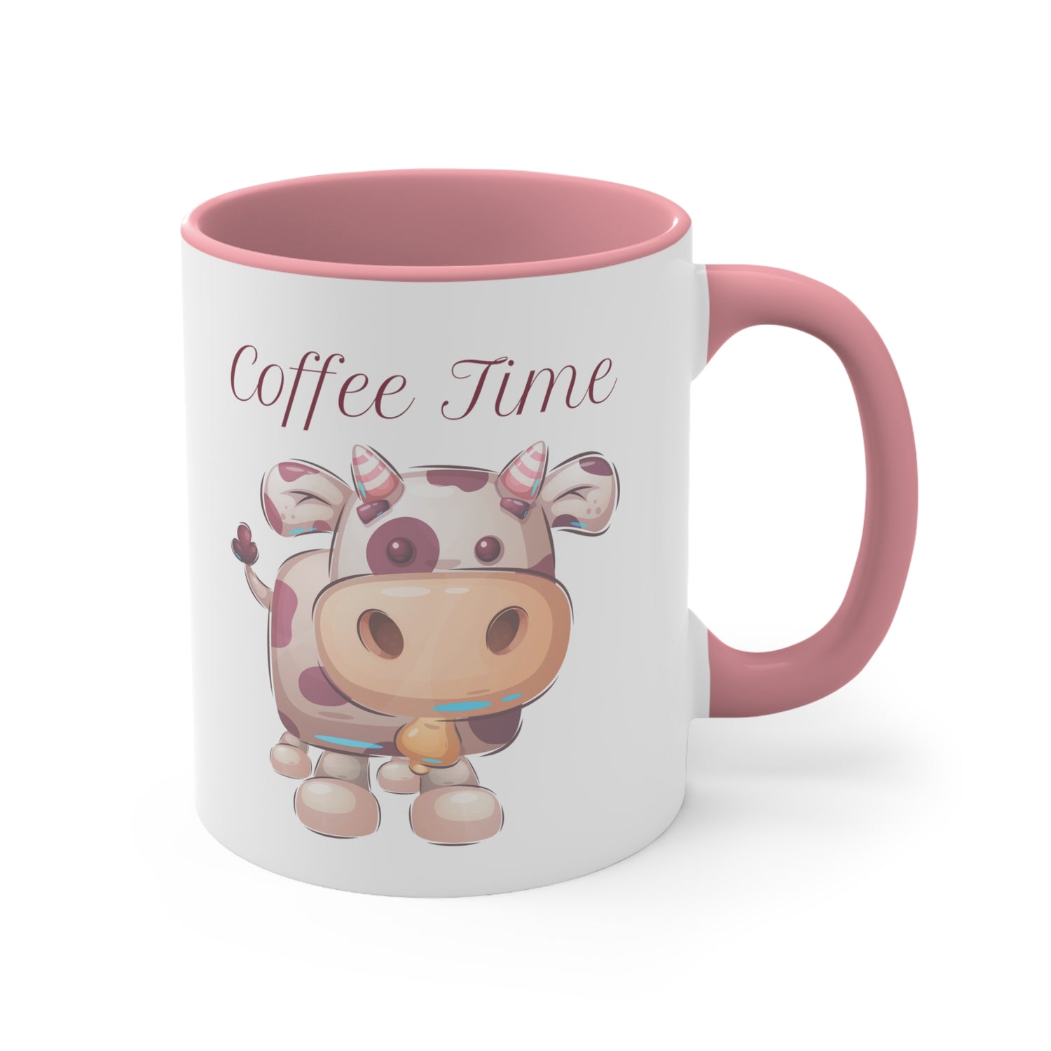 Coffee Time with Cute Cow Multi-Color Coffee Mug for Animal Lovers