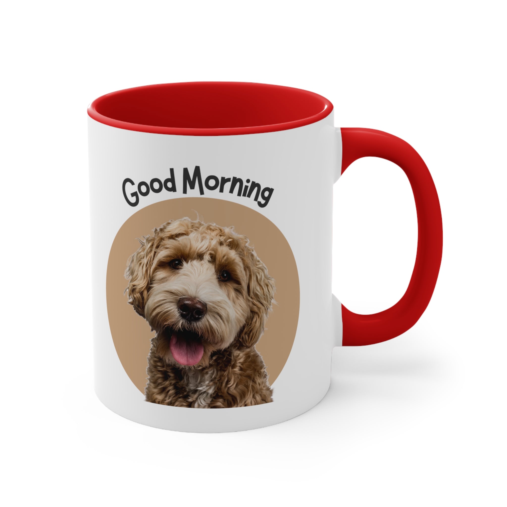Custom Good Morning Doodle Dog Coffee Mug, 11oz Multi Colors Classic Style Dog Lover Gifts Special Dog Gifts Holiday Gifts Printify