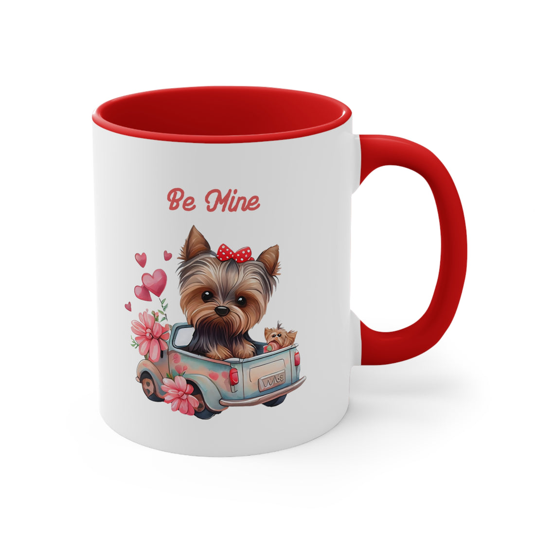 Be Mine Cute Dog in Truck Custom Dog Coffee Mug 11oz