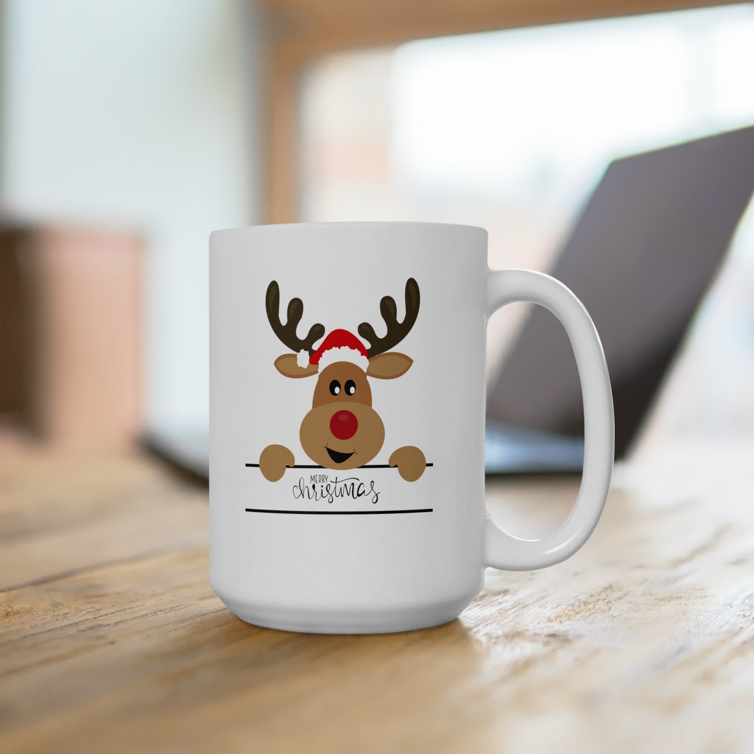 Cuppa Holiday Cheer with my Reindeer Mugs Classic Happy Holiday Ceramic Mug 15oz Gifts for Holiday Cups Cozy Cups Reindeer Mug Gifts Printify