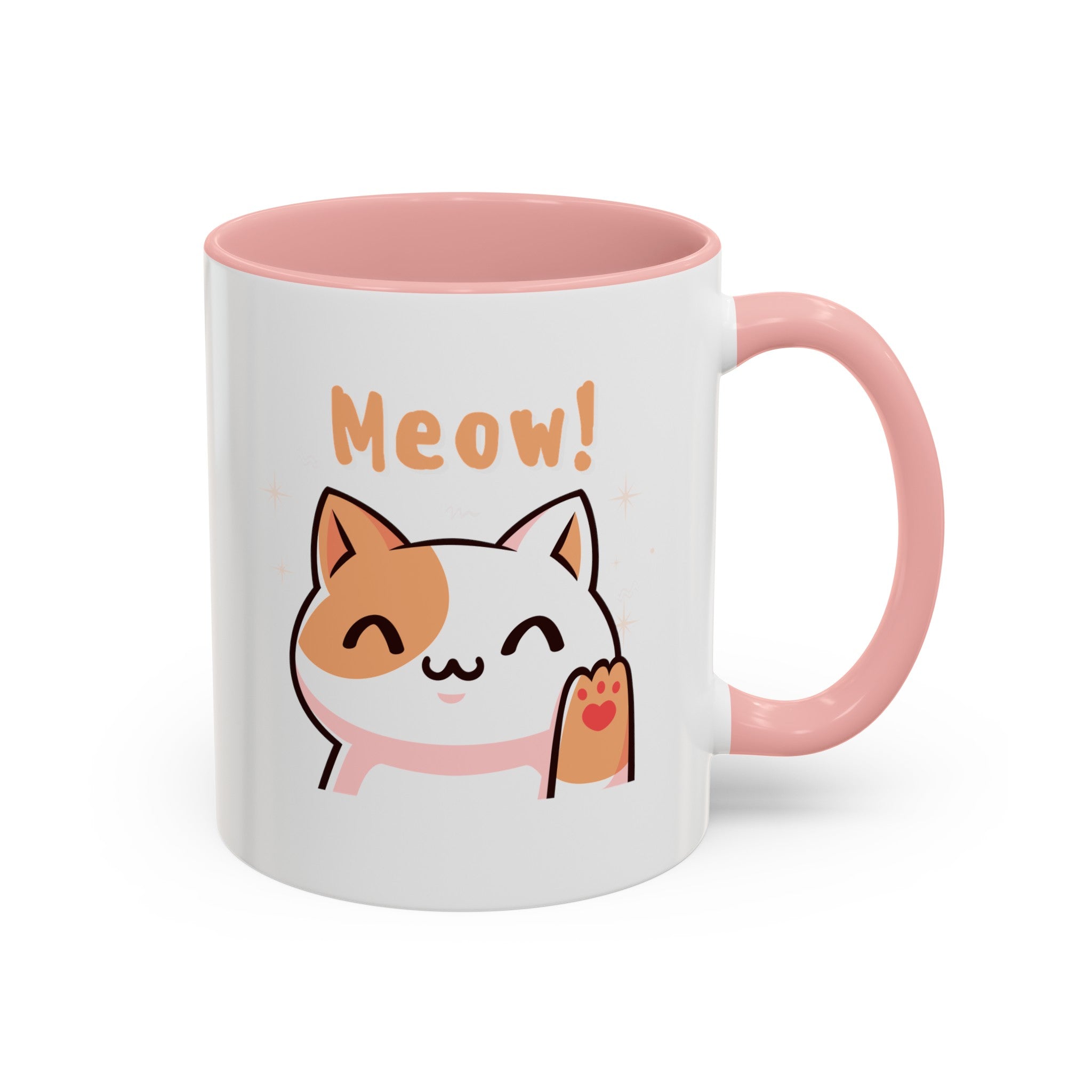 Cute Cat Classic Ceramic Coffee Mug, 11oz Multi Colors for Cat Lovers, Cat Mom, Cat People Gift, Fun Cat Mug