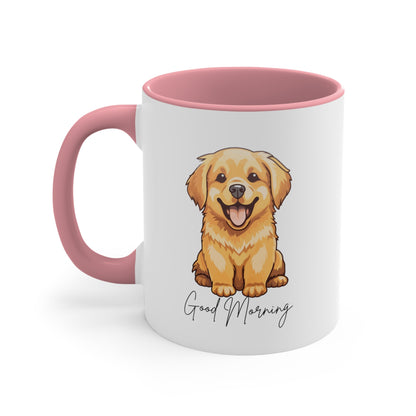 Good Mornings Cute Puppy Coffee Mug  11oz Multi Colors Cute Dog Mug, Dog Mom Gift, Funny Dog Cup Gift for Her