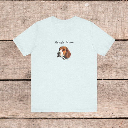 Beagle Lover Dog Mom Unisex Jersey Short Sleeve Tee, Gift for Her, Bella Canvas, Dog Mom Shirt, Dog Lover Gift, Birthday Gift, Dog Mom
