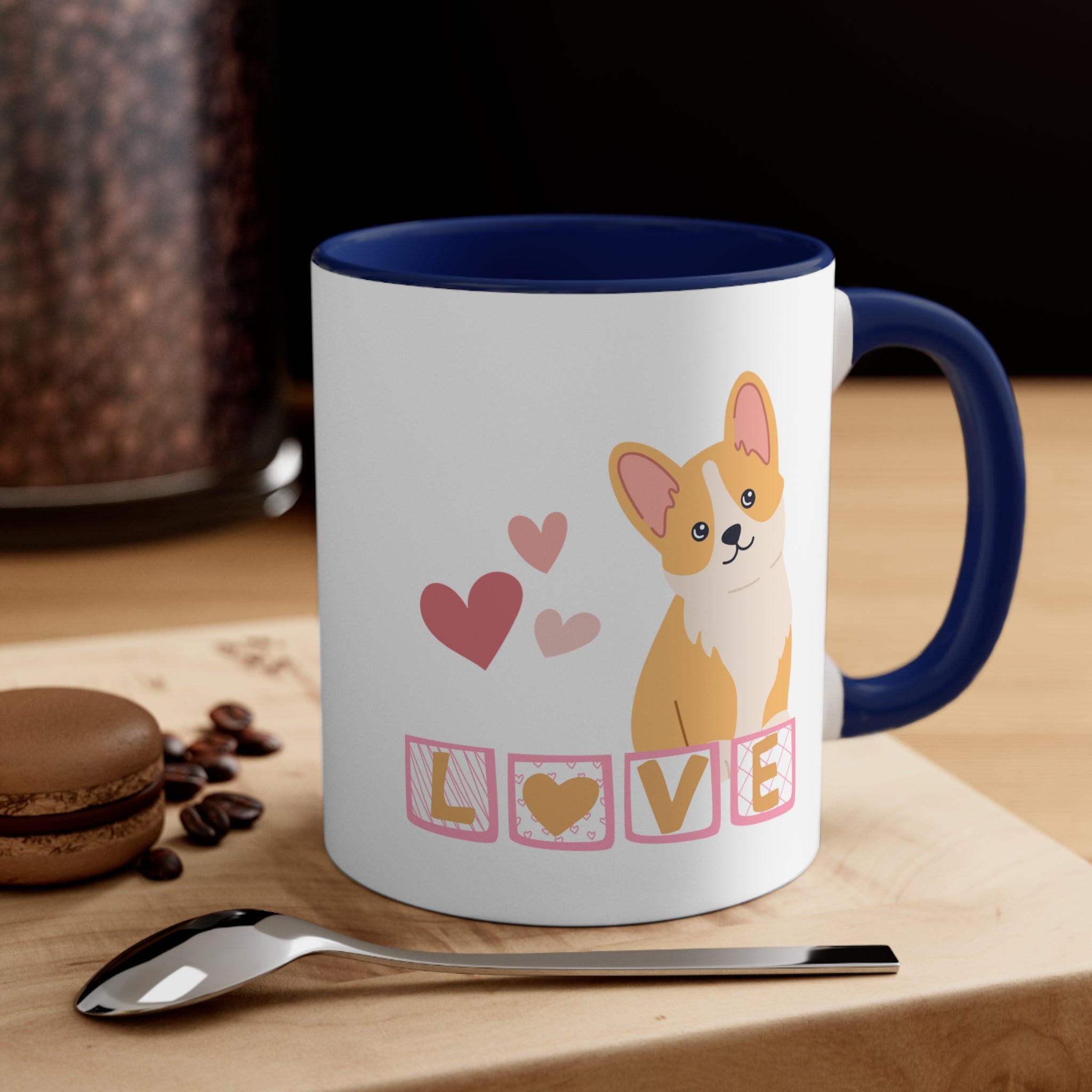 Valentine Corgi Coffee Mug, 11oz Multi Colors Cute Dog Coffee Cup