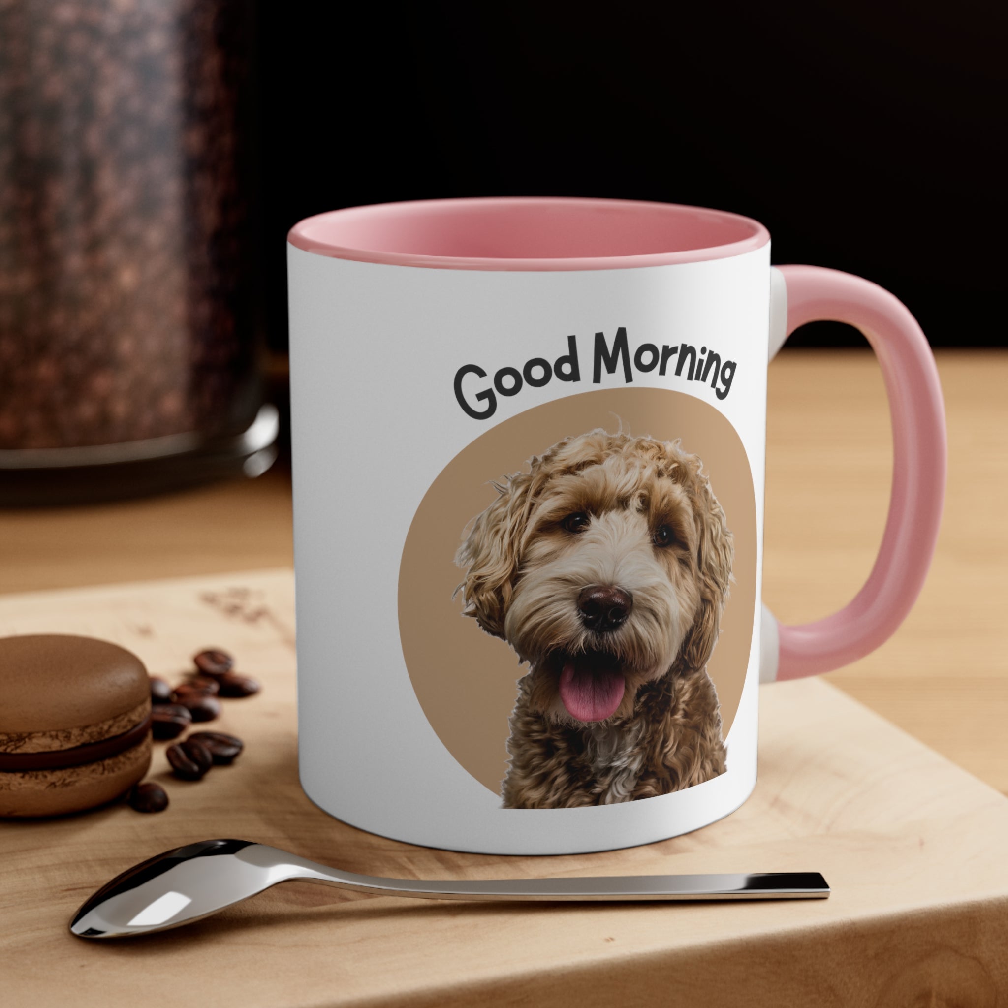 Custom Good Morning Doodle Dog Coffee Mug, 11oz Multi Colors Classic Style Dog Lover Gifts Special Dog Gifts Holiday Gifts Printify