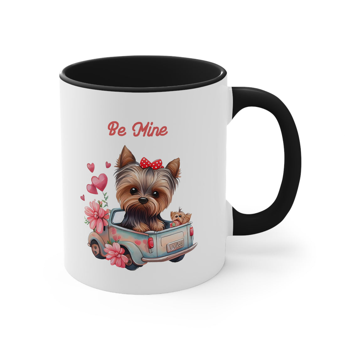 Be Mine Cute Dog in Truck Custom Dog Coffee Mug 11oz