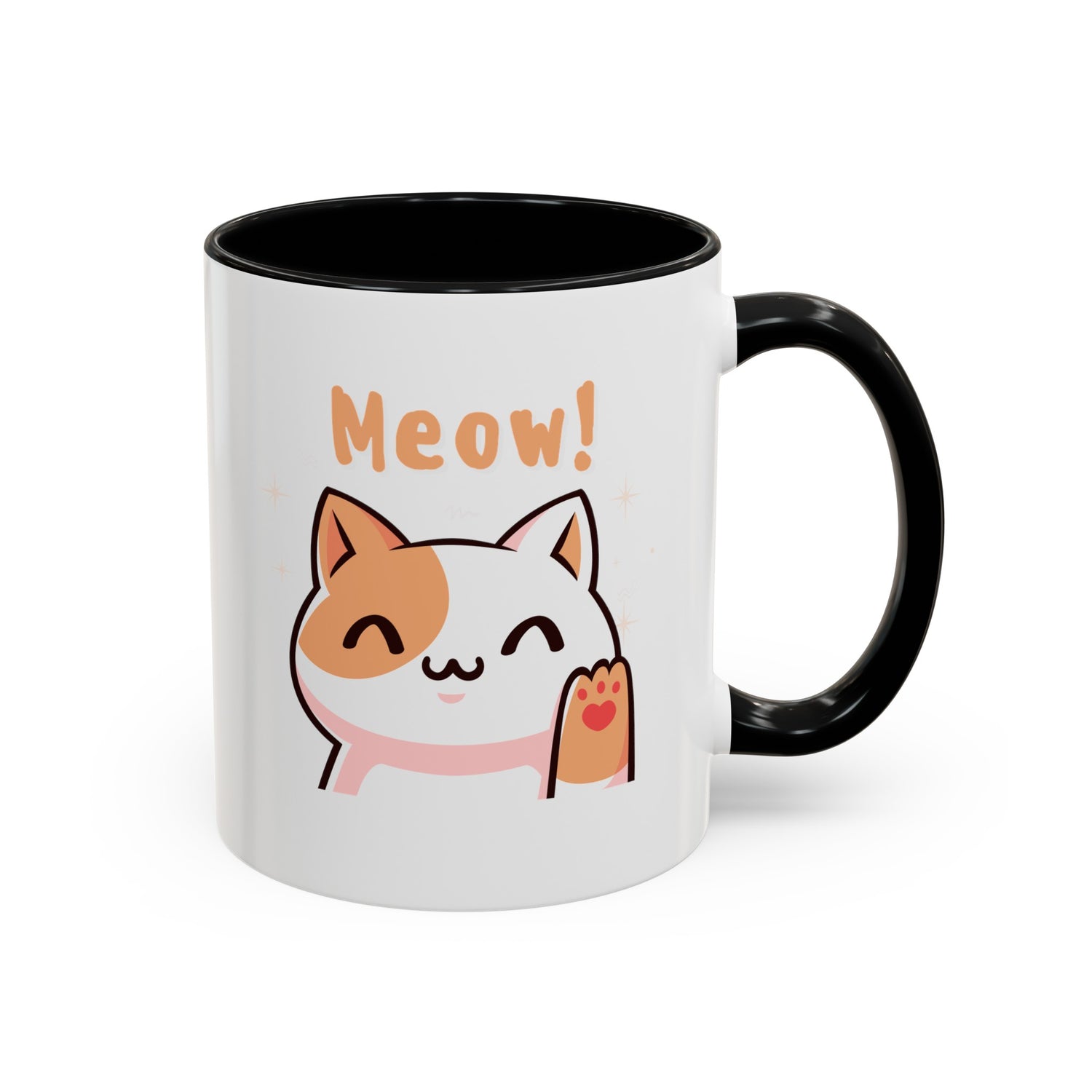 Cute Cat Classic Ceramic Coffee Mug, 11oz Multi Colors for Cat Lovers, Cat Mom, Cat People Gift, Fun Cat Mug