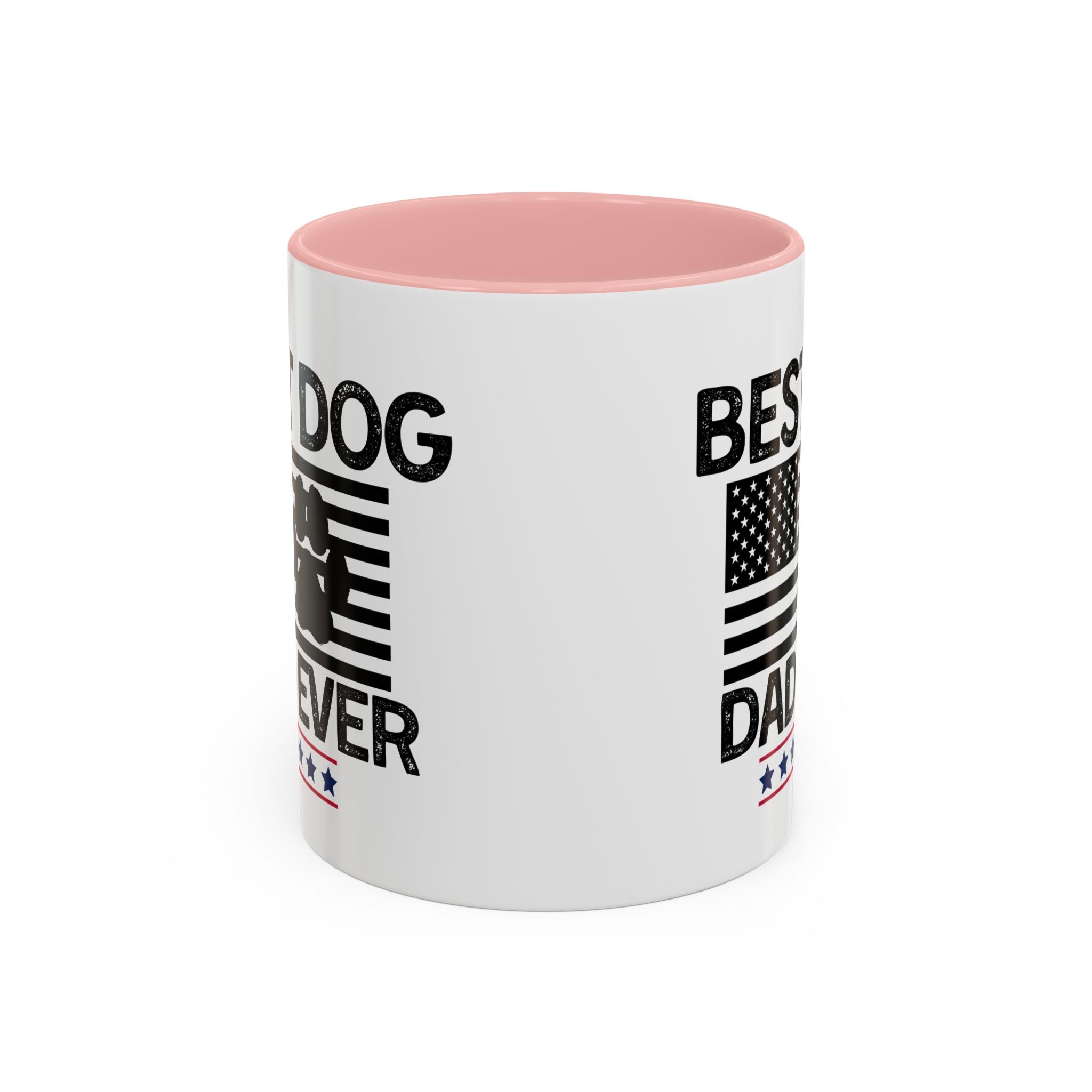 Best Dog Dad Coffee Mug – Patriotic Paw Flag Design