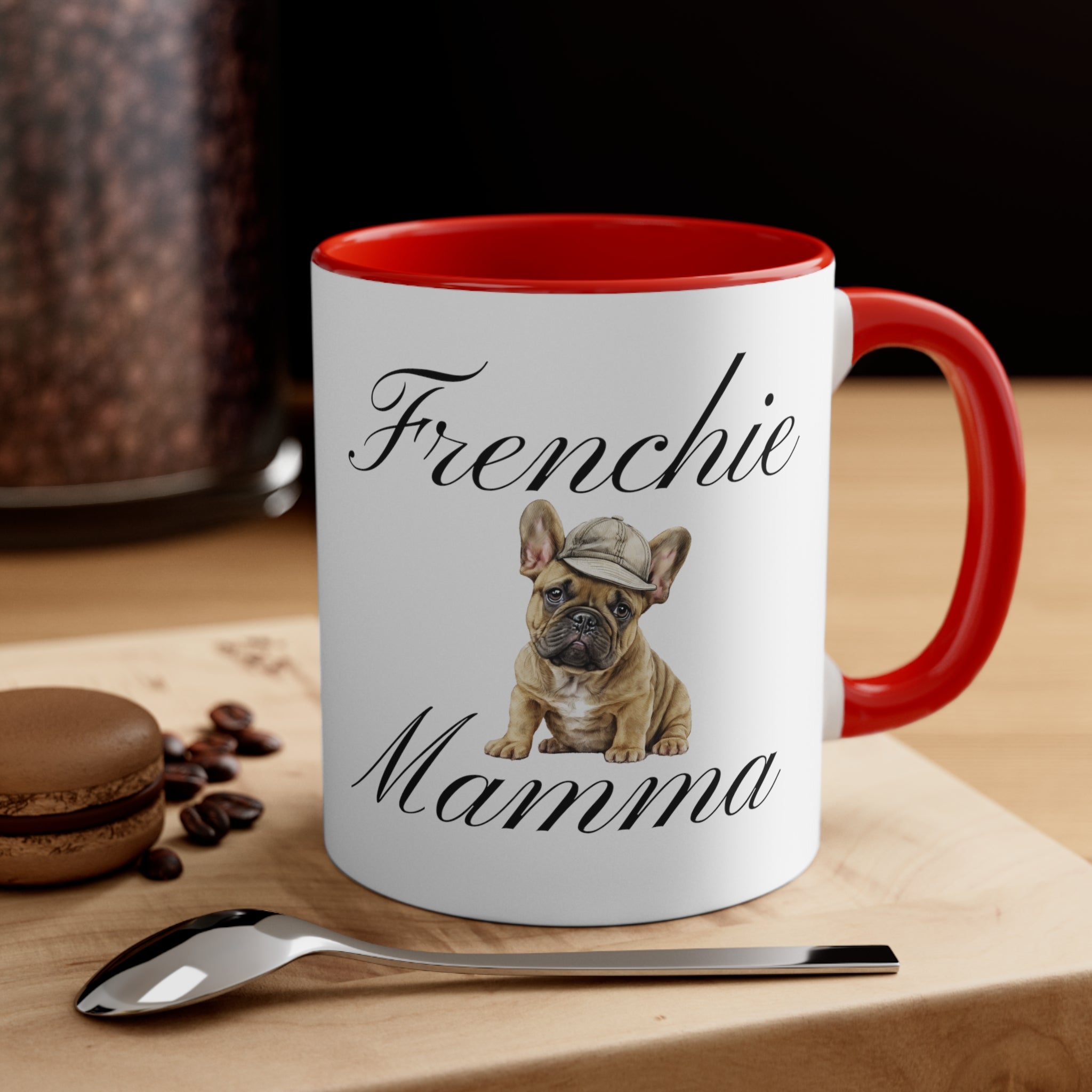 Baseball Frenchie Mamma Custom Multi-Color Coffee Mug for Dog Owners