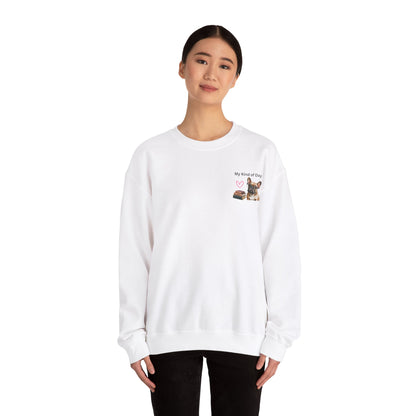 My Kind of Day Frenchie Style Sweatshirts - Cozy Gift for Dog Moms and Book Lovers
