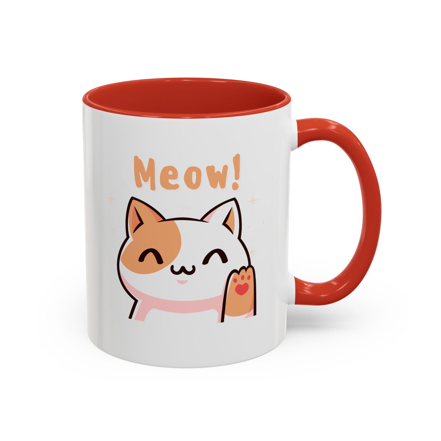 Cute Cat Classic Ceramic Coffee Mug, 11oz Multi Colors for Cat Lovers, Cat Mom, Cat People Gift, Fun Cat Mug
