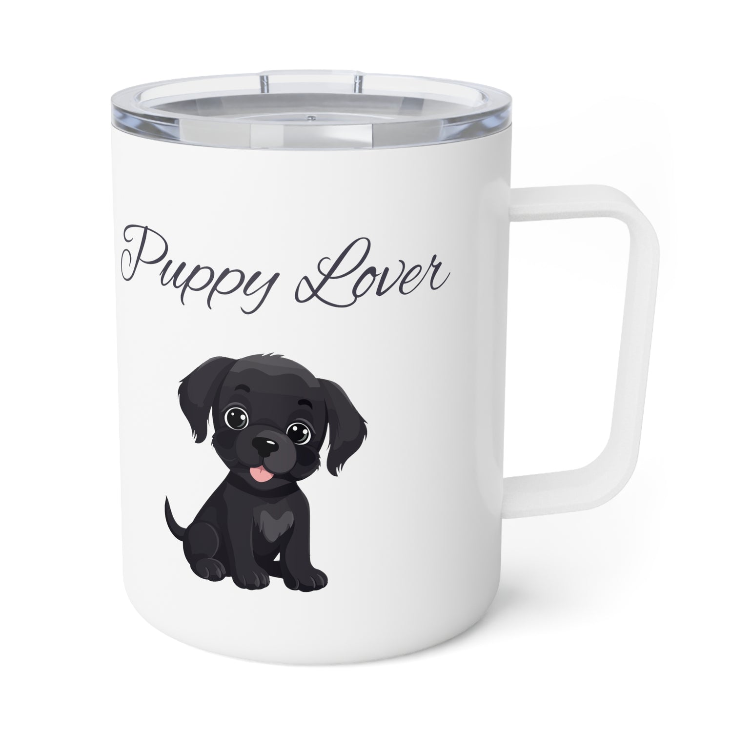 Puppy Lover Insulated Travel Mug – 10oz Stainless Steel Mug for Hot &amp; Cold Drinks