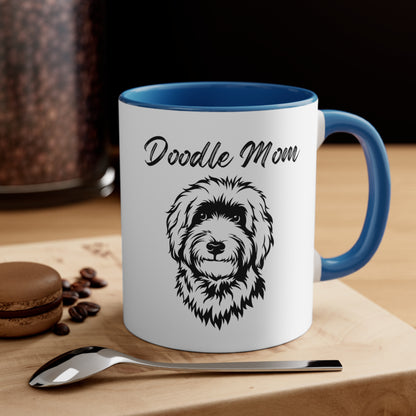 Custom Doodle Mom Coffee Mug - 11oz Multi-Color Gift for Pet Lovers