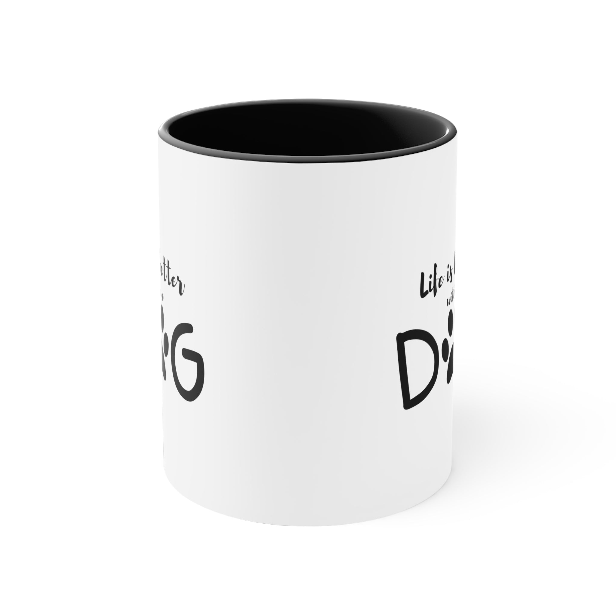 Life is Better with a Dog Custom Coffee Mug, 11oz Multi Colors Classic Style
