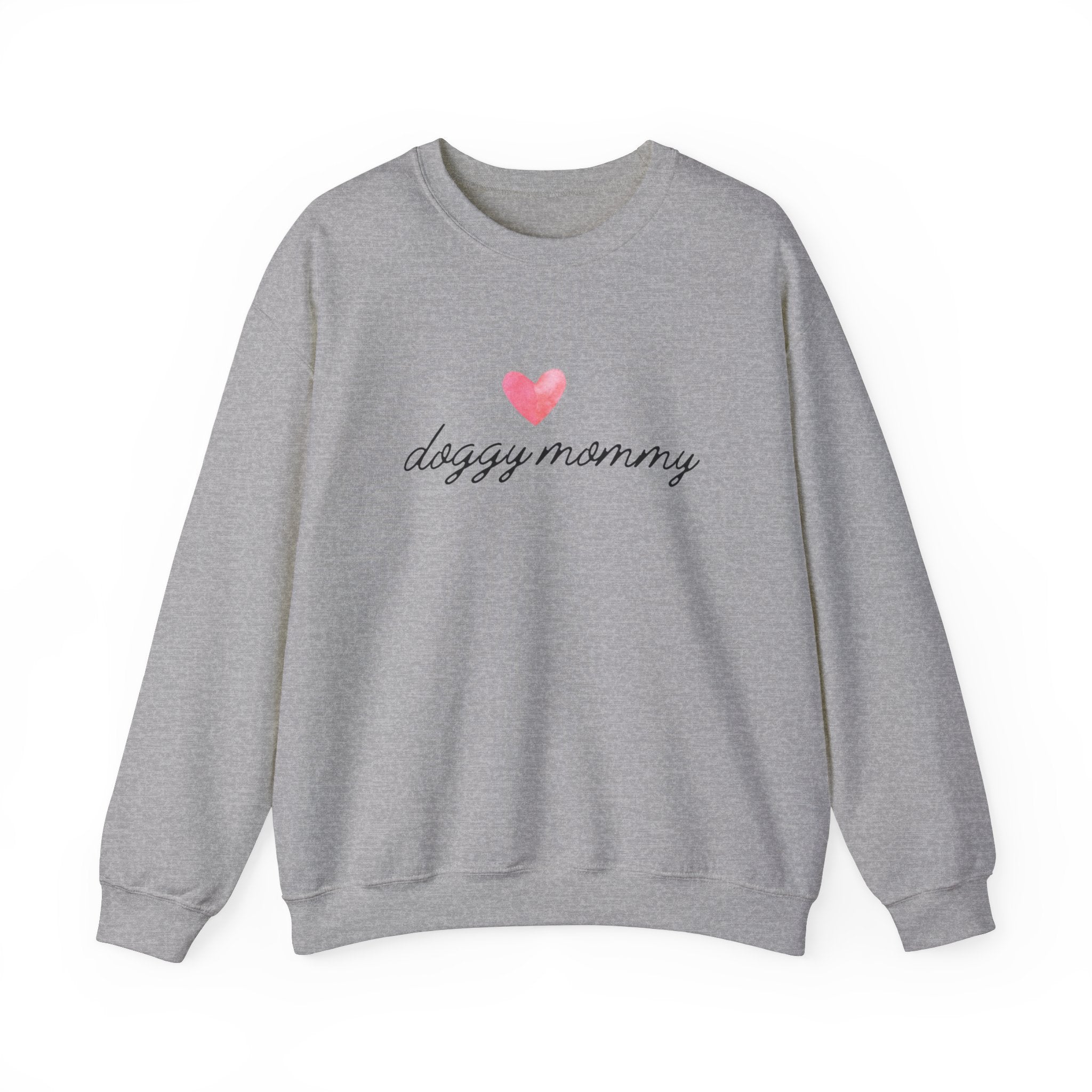 Doggy Mommy Classic Crewneck Sweatshirt with Heart – Perfect Gift for Dog Lovers