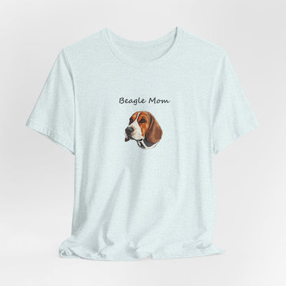 Beagle Lover Dog Mom Unisex Jersey Short Sleeve Tee, Gift for Her, Bella Canvas, Dog Mom Shirt, Dog Lover Gift, Birthday Gift, Dog Mom