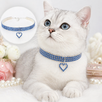 Sparkly Rhinestone Dog &amp; Cat Necklace – Elegant Pet Jewelry for Weddings, Parties &amp; Photoshoots
