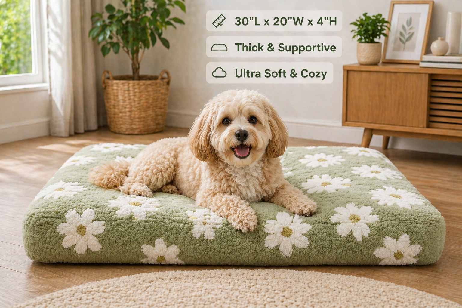 Ultimate Comfort Calming Dog Bed – Orthopedic Support &amp; Anxiety Relief- USA Shipping