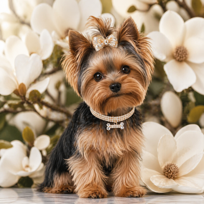 Crystal Rhinestone Dog Collar Necklace – Adjustable Luxury Pet Jewelry for Weddings, Parties &amp; Dress Up