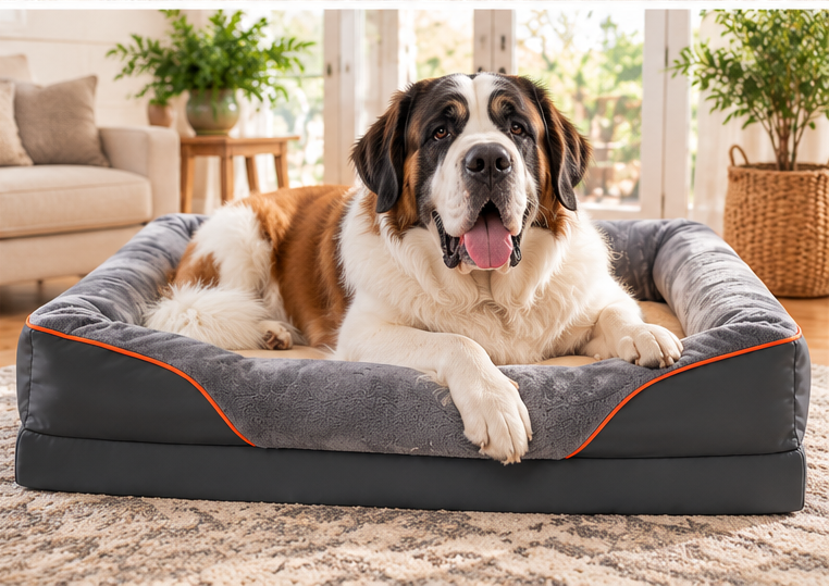 Jumbo Orthopedic Dog Bed – Memory Foam Sofa Bed for Large Dogs