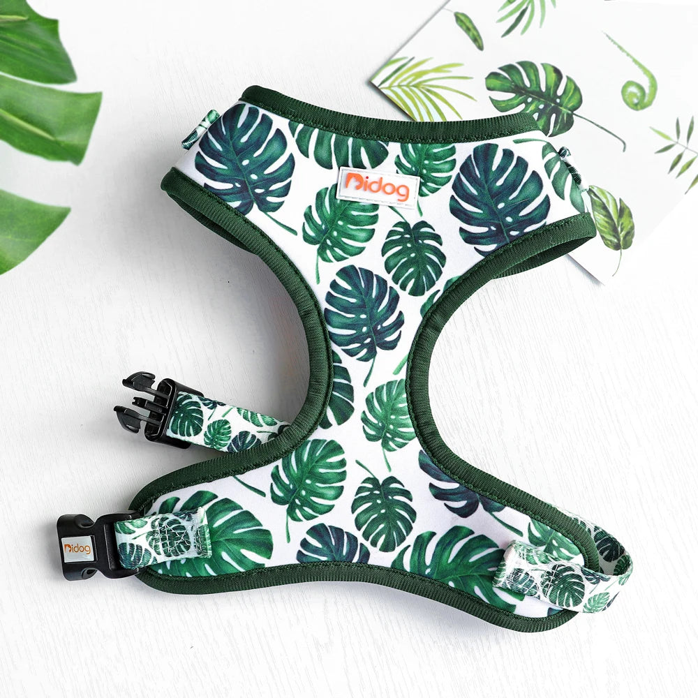 Cute Printed Mesh Nylon Dog Harness – Soft Breathable Adjustable Puppy Vest for Small, Medium &amp; Large Dogs