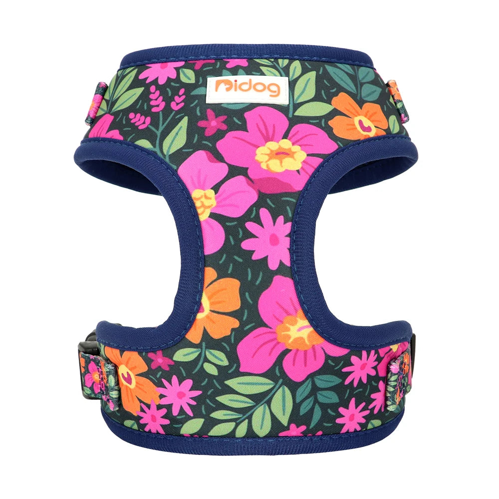 Cute Printed Mesh Nylon Dog Harness – Soft Breathable Adjustable Puppy Vest for Small, Medium &amp; Large Dogs