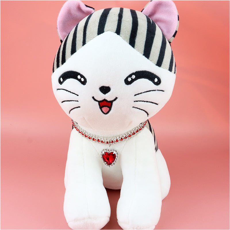 Luxury Rhinestone Dog Collar – Heart Diamond Pet Jewelry Necklace for Cats & Small Dogs, Wedding Princess Bling Collar