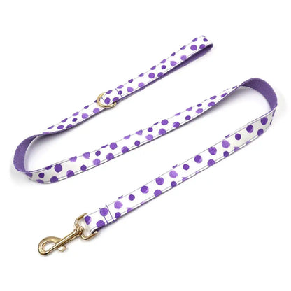 Personalized Dog Collar with Free Engraving – Purple Bubble Design