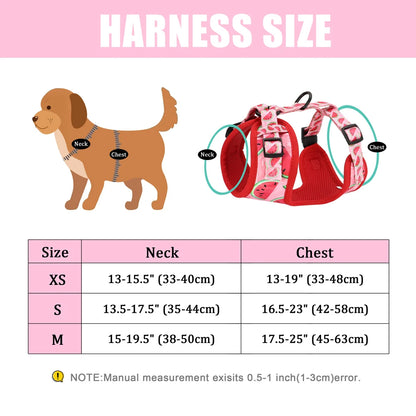Cute Mesh Nylon Dog Harness – Soft Breathable Adjustable Puppy Vest for Small, Medium &amp; Large Dogs