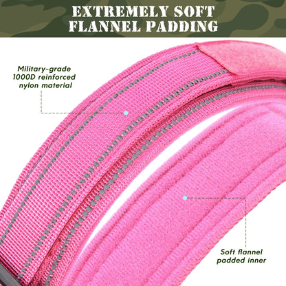 Military Tactical Dog Collar- Heavy Duty – FREE Custom Engraved Nylon Reflective Collar for Small, Medium &amp; Large Dogs