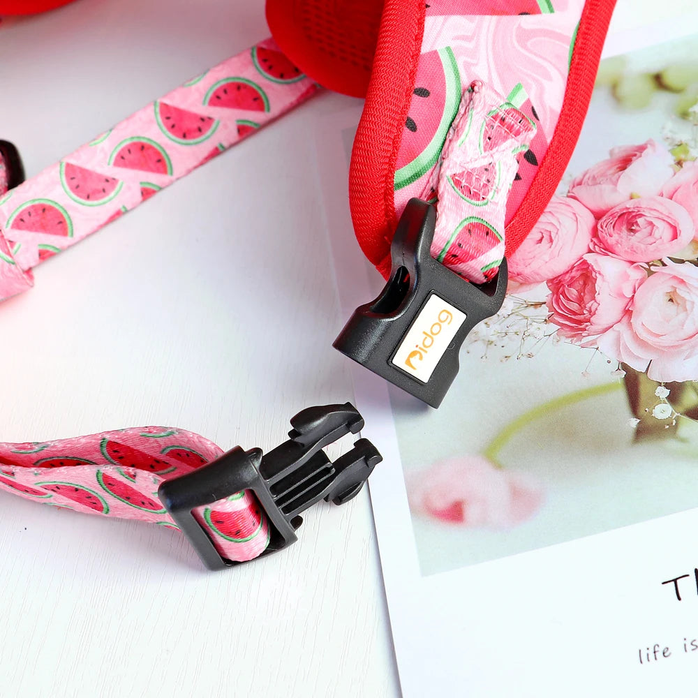 Cute Printed Mesh Nylon Dog Harness – Soft Breathable Adjustable Puppy Vest for Small, Medium &amp; Large Dogs