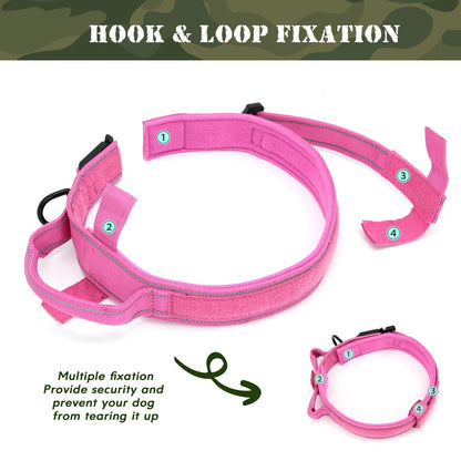 Military Tactical Dog Collar- Heavy Duty – FREE Custom Engraved Nylon Reflective Collar for Small, Medium &amp; Large Dogs