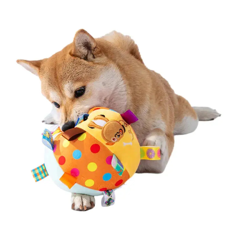 Interactive Ball Dog Toy for Aggressive Chewers Training Decompress Bite Resistant Plush Handle Dog Toys with Bells Pet Supplies My Magnolia Shop
