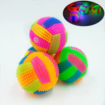 Light up Dog Ball Glow in The Dark Dog Squeaky Toy Bounce Activated Toy PET Ball for Dogs Cats Puppy Easy to Clean My Magnolia Shop