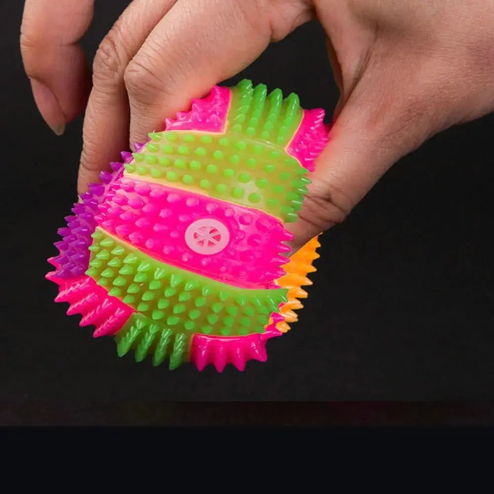 Light up Dog Ball Glow in The Dark Dog Squeaky Toy Bounce Activated Toy PET Ball for Dogs Cats Puppy Easy to Clean My Magnolia Shop
