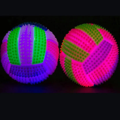 Light up Dog Ball Glow in The Dark Dog Squeaky Toy Bounce Activated Toy PET Ball for Dogs Cats Puppy Easy to Clean My Magnolia Shop