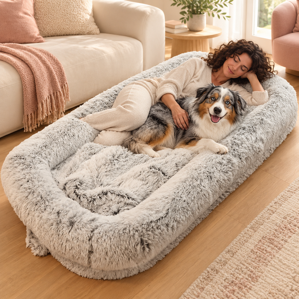 Giant Human Dog Bed – 71" Orthopedic Memory Foam Lounger