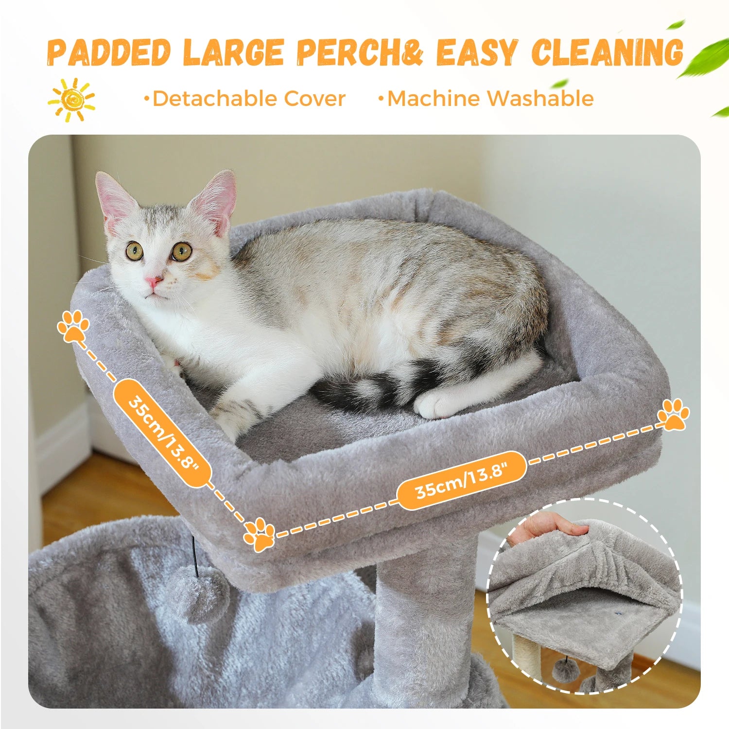 Large Cat Tree for Indoor Cats, Multi-Level Cat Tower with Sisal Scratching Post, 2 Spacious Condo, Cat Scratching Pad, Cat Toys