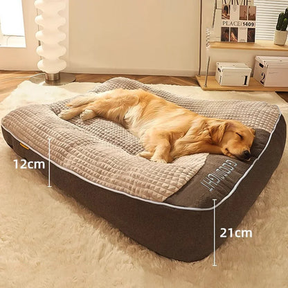 Large Comfy Dog &amp; Cat Bed – Warm Plush Sleeping Mat, Nest Kennel Mattress for Small, Medium &amp; Large Pets