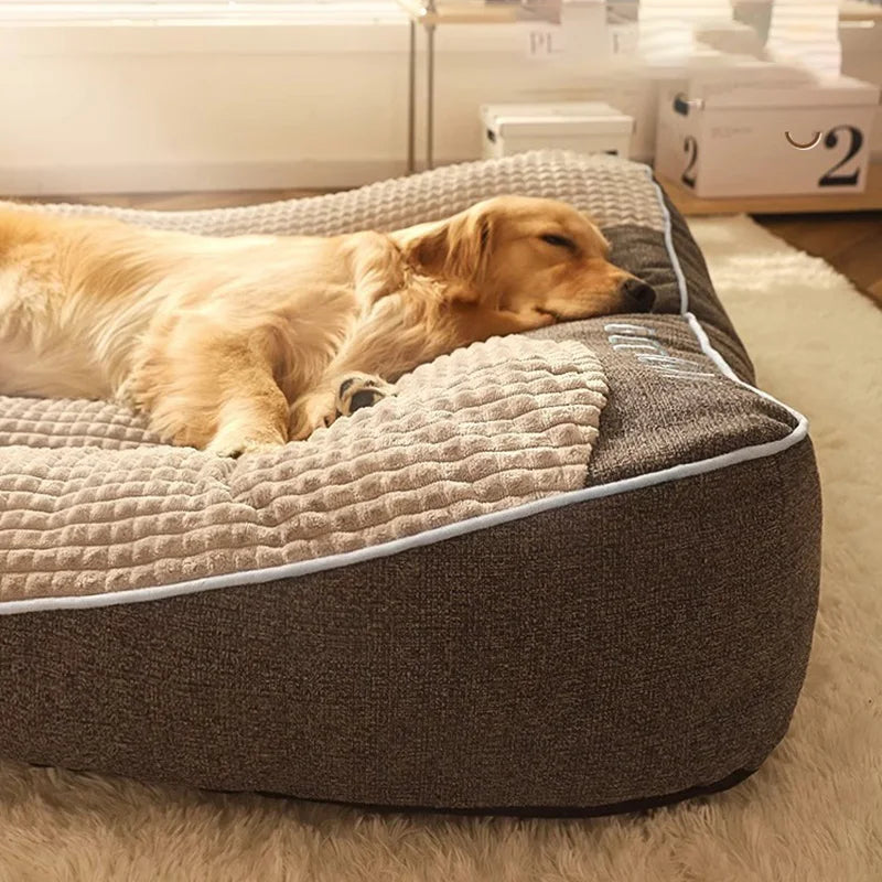Large Comfy Dog &amp; Cat Bed – Warm Plush Sleeping Mat, Nest Kennel Mattress for Small, Medium &amp; Large Pets