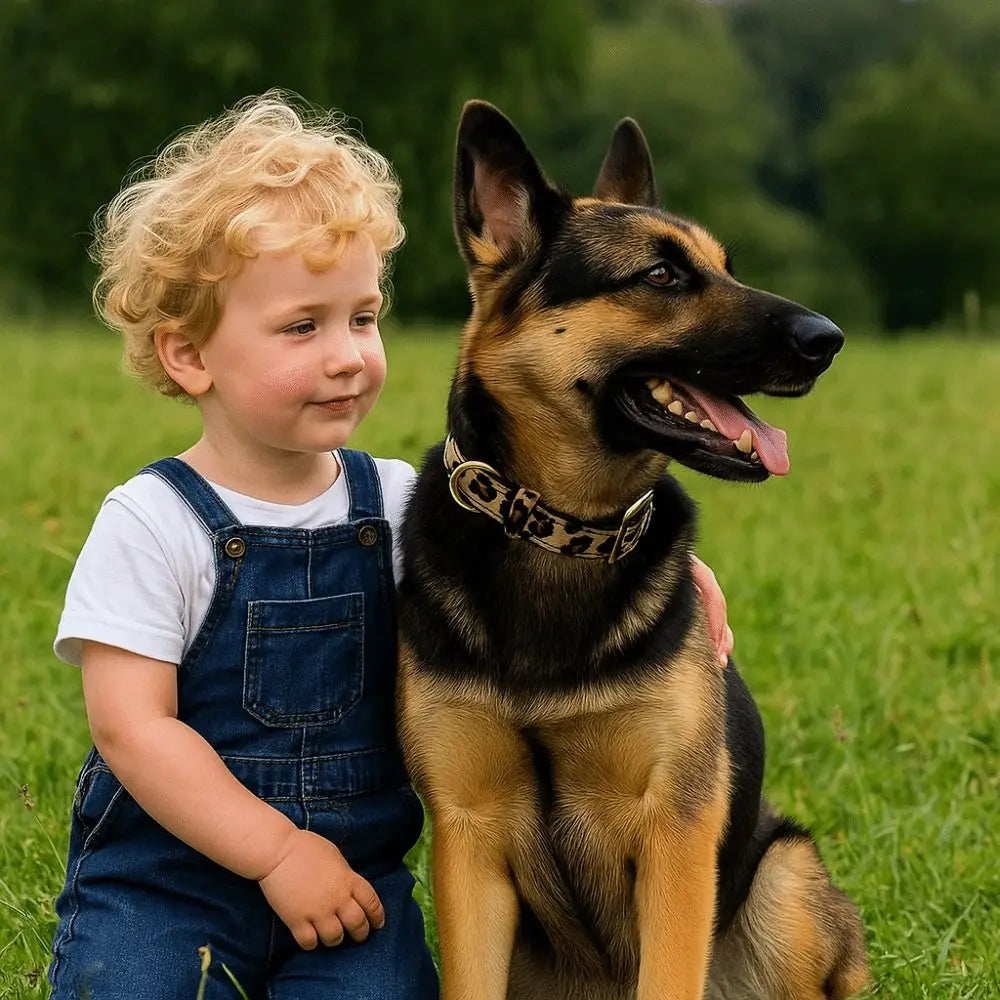 Trendy Leopard Print Dog Collar – Wear-Resistant PU Leather, Adjustable Pet Collar for Small &amp; Medium Dogs