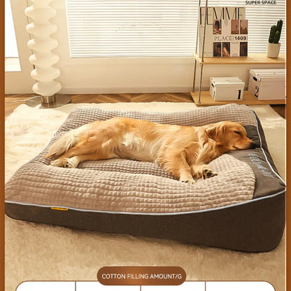 Large Comfy Dog &amp; Cat Bed – Warm Plush Sleeping Mat, Nest Kennel Mattress for Small, Medium &amp; Large Pets