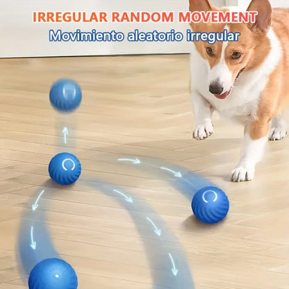 Automatic Rolling Jumping Ball Dog Toy - USB Rechargeable, Interactive Chew Ball for Dogs &amp; Cats