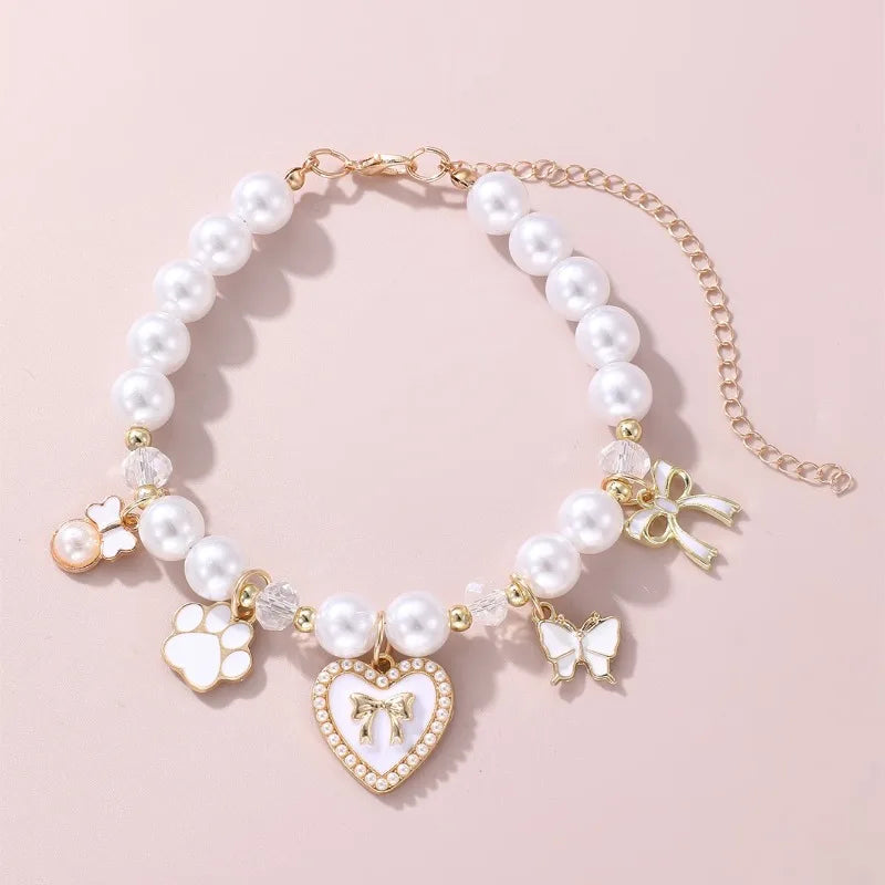 Pet Jewelry Necklace – Adjustable Cartoon Pendant Collar for Cats &amp; Dogs