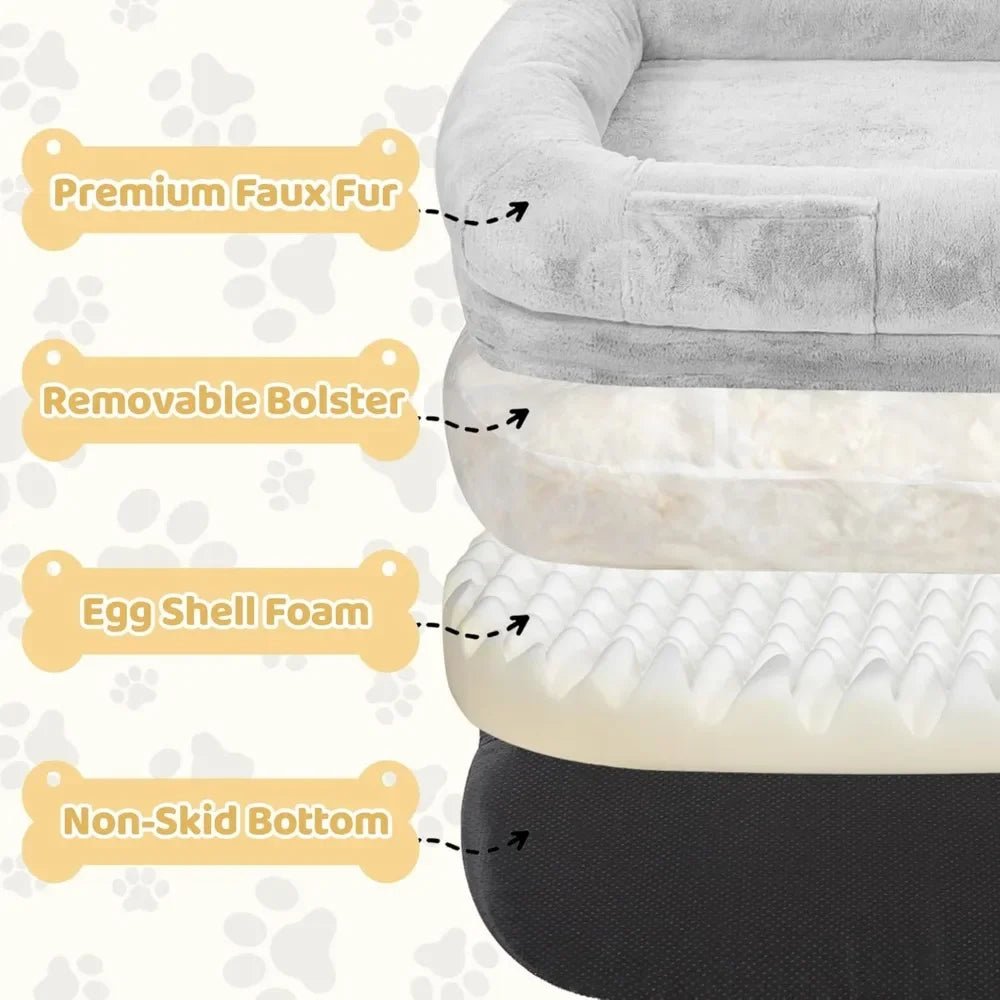 Human Dog Bed for Adults – 71” XL Size with Orthopedic Support, Foldable, Waterproof & Washable Cover